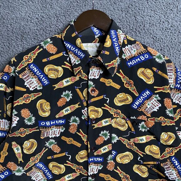 Montello Club JOE KEALOHA Graphic Shirt Men’s Medium All Over Print Pineapples - Picture 1 of 16
